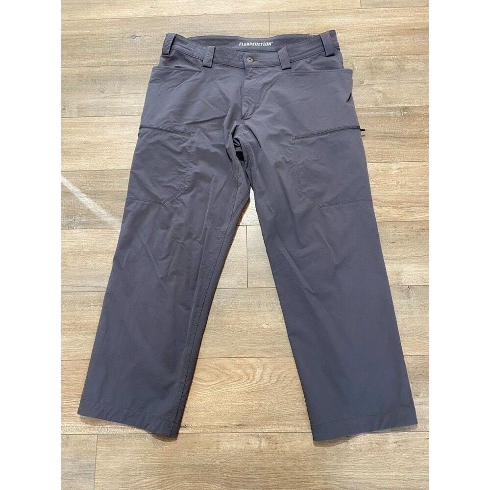 Duluth Flexpedition Pants Mens 38x30 Gray Relaxed Fit Cargo Hiking Stretch